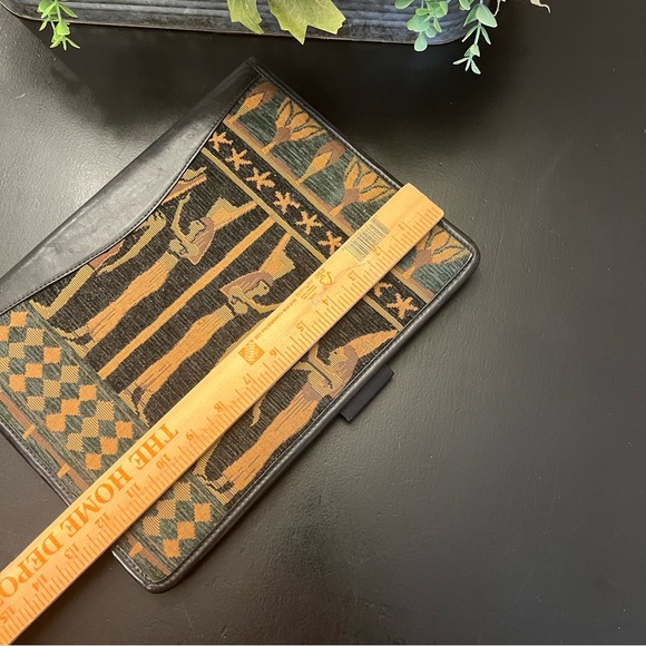 The French Co. Egyptian Tapestry Fabric Leather Letter Sz Writing Pad Portfolio - Picture 2 of 8